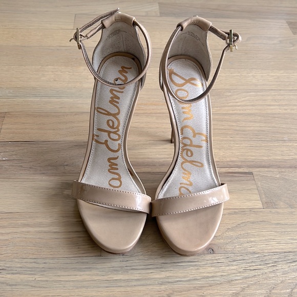 Sam Edelman Shoes Sam Edelman Nude Patent Leather Heels Poshmark